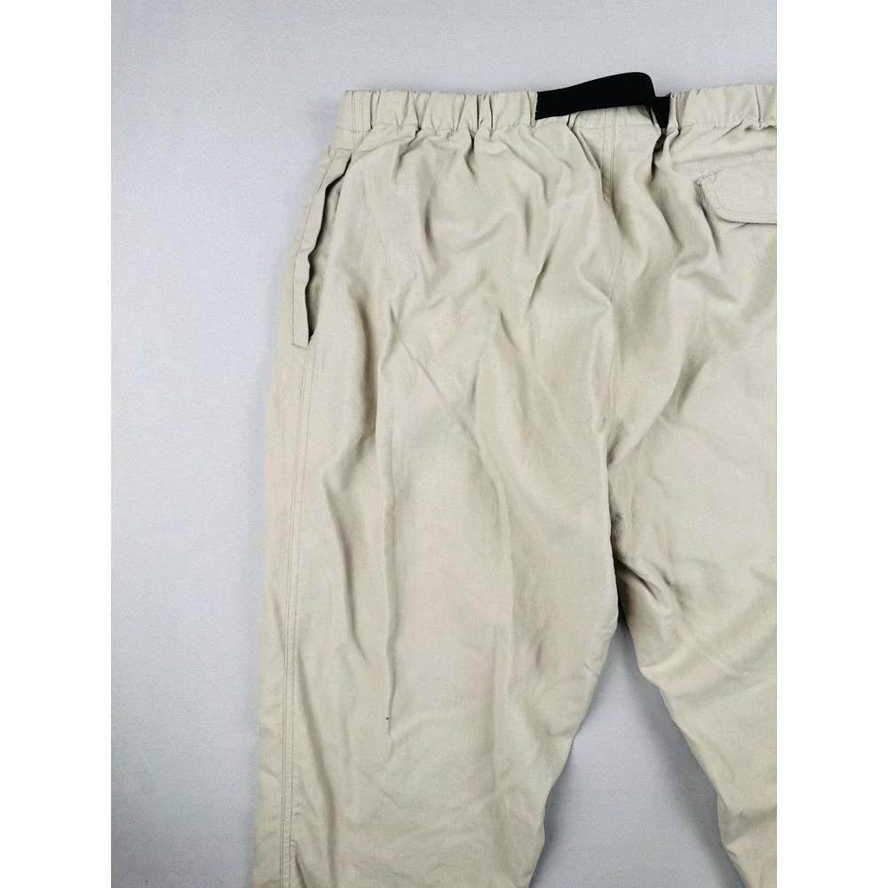 Vintage 90s The North Face Canvas Hiking Pants Beige Elastic Waist Men's XL